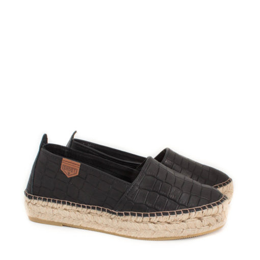 Casual Leather- Black Croc