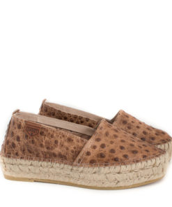 Casual Leather- Ostrich Camel
