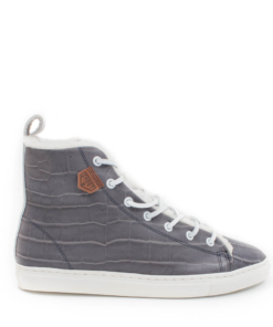 Sneakers Unisex Grey Croc Sheepskin