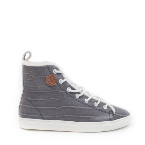 Sneakers Unisex Grey Croc Sheepskin