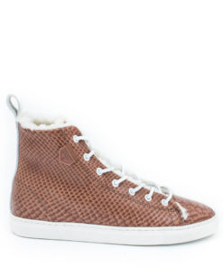 Sneakers Unisex Iguana Brown Sheepskin
