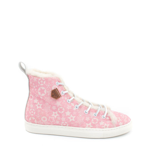 Sneakers Unisex Pink Stars Lammfell