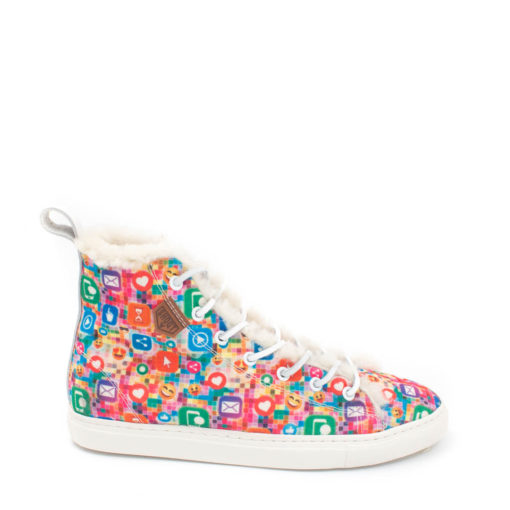 Sneakers Unisex Social Media Sheepskin