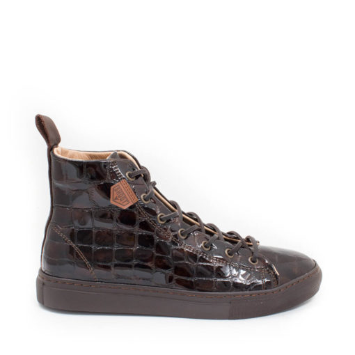 Sneakers Unisex Krokolack Braun