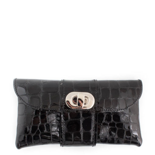 Belt Bag- Patent Black Croc